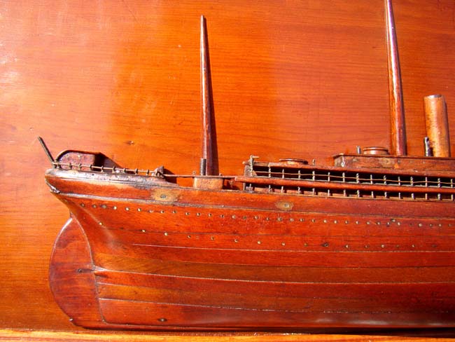 A fine antique American Half-Hull Model of an auxulliary Sail and Steamship circa 1885 — image 4